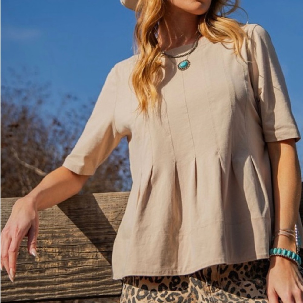 Elegant Beige Women's Top